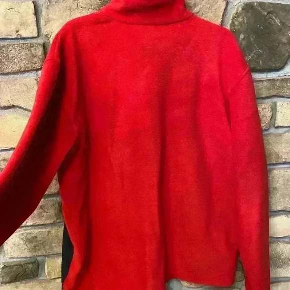 Columbia Men’s Red Black Fleece Full Zip Collar Jacket xl - Picture 7 of 13